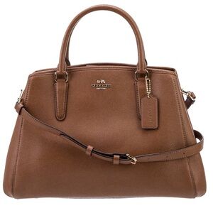 Coach Top Handle Bag - Brown Leather